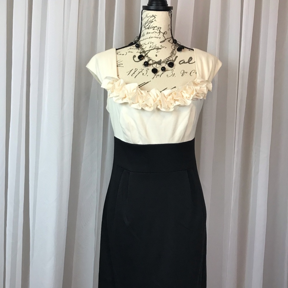 Dress Barn Ruffle Top Dress Size 8